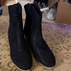 Jack Rogers Black Suede Women's Ankle Boots